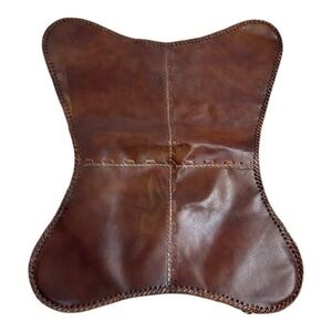 Vintage Leather Butterfly Chair Cover – Rustic Brown Leather Cover